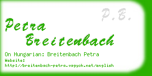 petra breitenbach business card